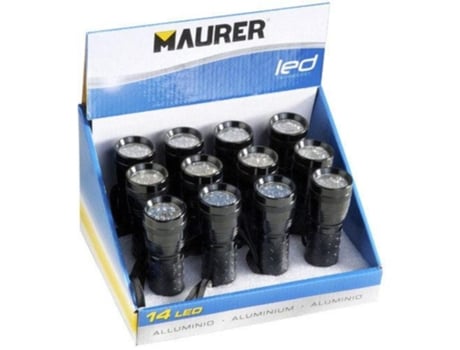 Linterna maurer led 14 3aaa (expositor 12 piezas)