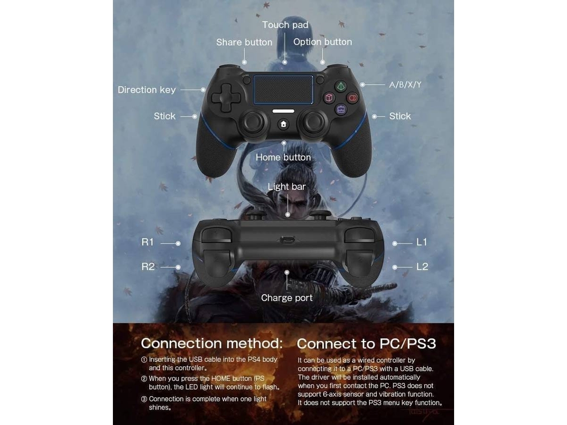 Comando PS4 Pro ENZONS Dualshock 4 Branco