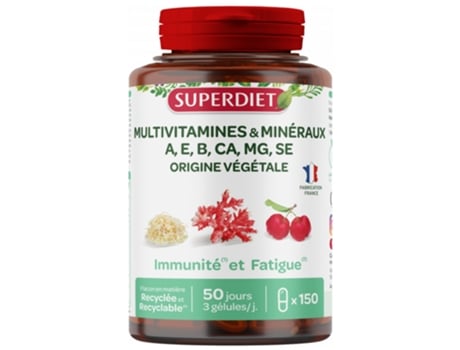 Multivitaminas Minerais 150 Cápsulas SUPERDIET