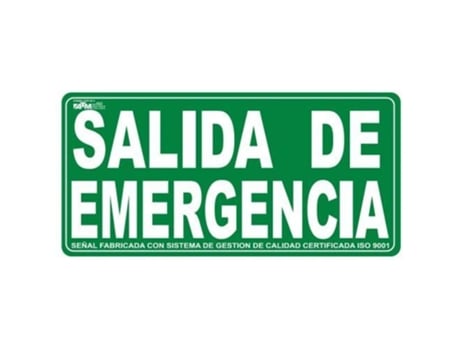 Señal de saída de emergência PVC Classe A ATM-SEÑALIZACIÓN