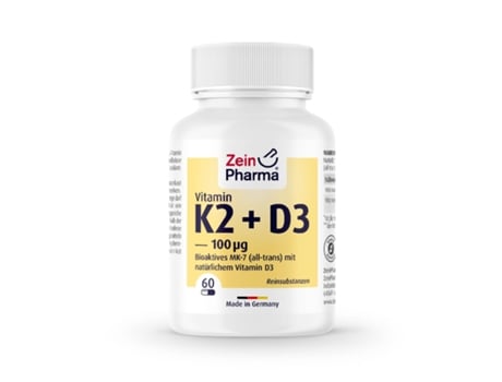 Vitamina K2+ Vitamina D3 100µg + 400 I.E. (60 cápsulas) - Sistema Imunitário