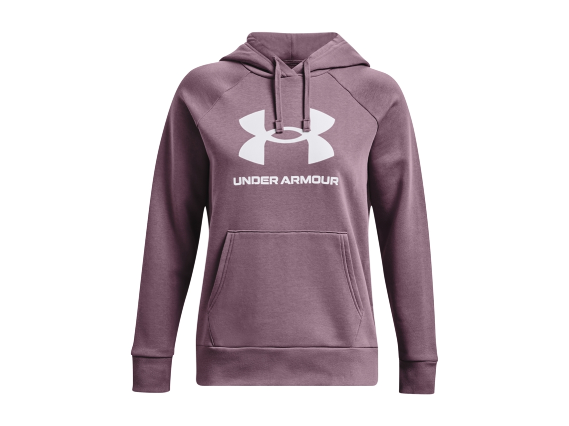 Hoodie de Mulher UNDER ARMOUR Rival Big Logo Roxo (XS)