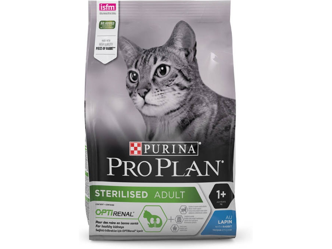 Ração para Gatos PURINA Pro Plan OptiRenal (3Kg - Seca - Adulto - Castrados  - Sabor: Coelho e Arroz)