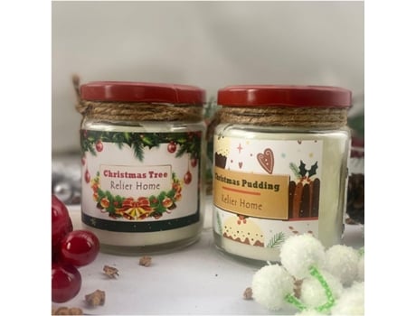 Conjunto de Velas de Cera de Soja Aromáticas de Natal FIXPARTS CBB SHOP