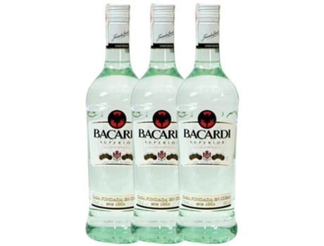 Rum BACARDÍ Bacardí Blanco (1 L - 3 unidades)