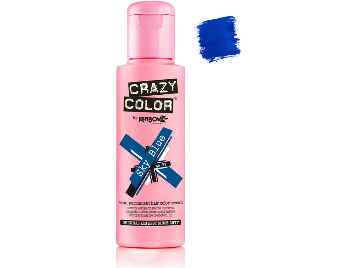 Coloração Semi Permanente CRAZY COLOR Sky Blue no. 59 (100 ml