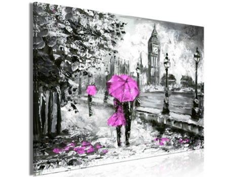 Quadro ARTGEIST Walk in London (1 Part) Wide Pink (90x60)