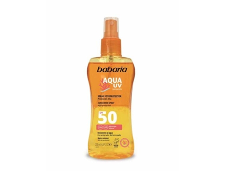 Babaria Spray Fotoprotector SPF50 Aqua UV 200 ml