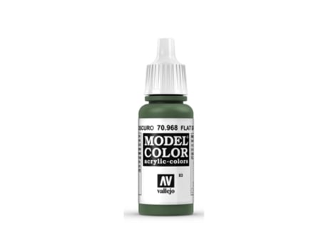 Tinta Acrílica Mate 17 Ml ACRYLICOS VALLEJO 968 Verde Oliva Escuro