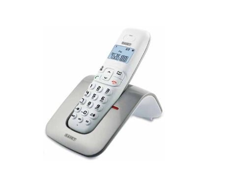 SLIDE Telefone DECT Identificador de chamadas Prateado, Branco SAIET