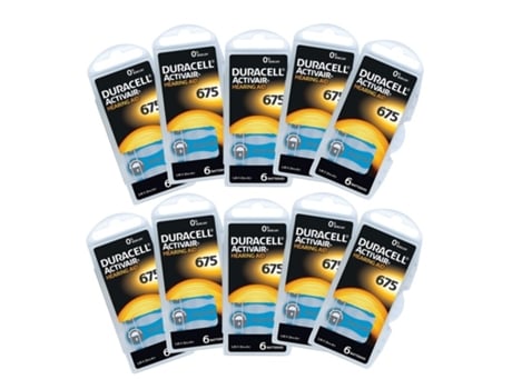 Duracell Activair 675 pilhas para aparelhos auditivos de 10 c?lulas