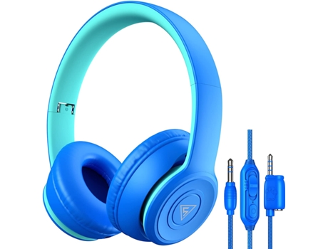 Auscultadores com Fio DOQAUS Head Wear (Over Ear - MicroAuriculares - Azul)