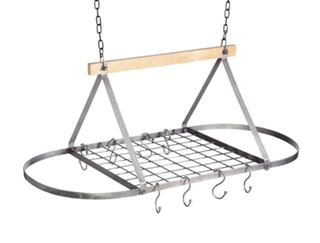 Teto de Cozinha Industrial Pendurado Pote & Pan Rack