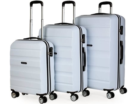 Conjunto 3 Malas de Viagem ITACA Abs (35/65/100 L - Branco)