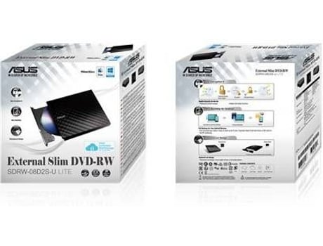 Drive Otica Externa Asus Sdrw 08d2s U Lite Preto Worten Pt