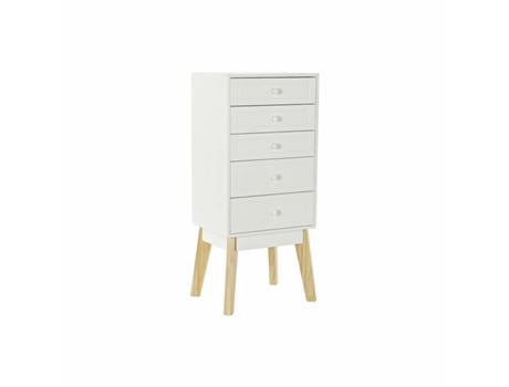 Cómoda DKD Home Decor Natural MDF Branco (40 x 30 x 90 cm)