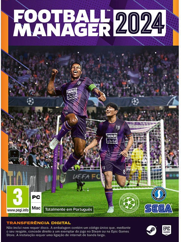 Jogo PC Football Manager 2024 (Código de Descarga na Caixa)