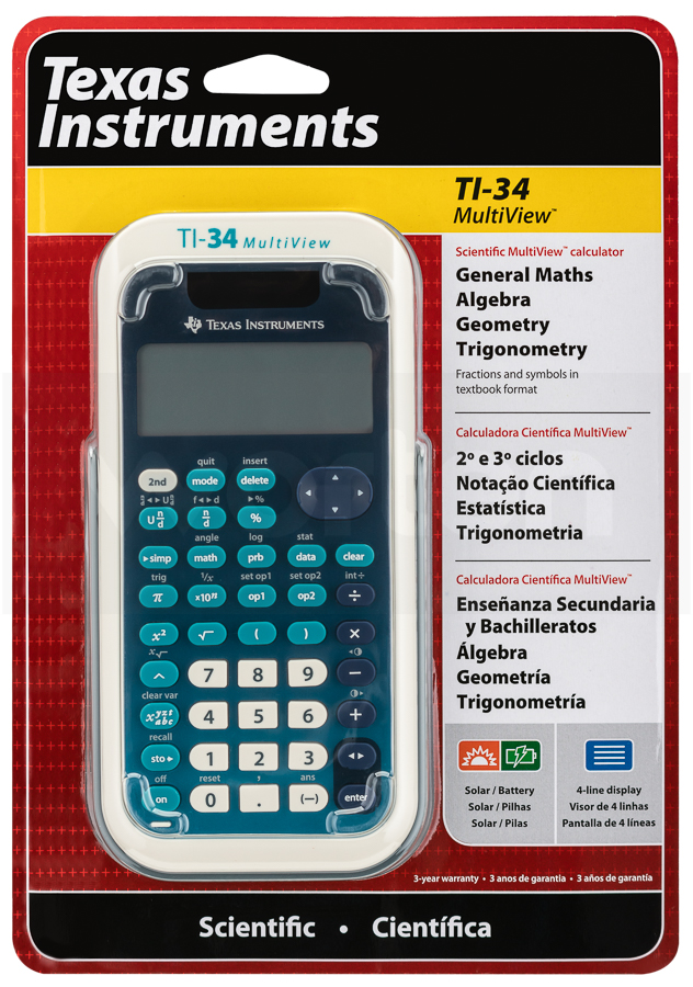 Calculadora Científica Texas TI 34 Multiview