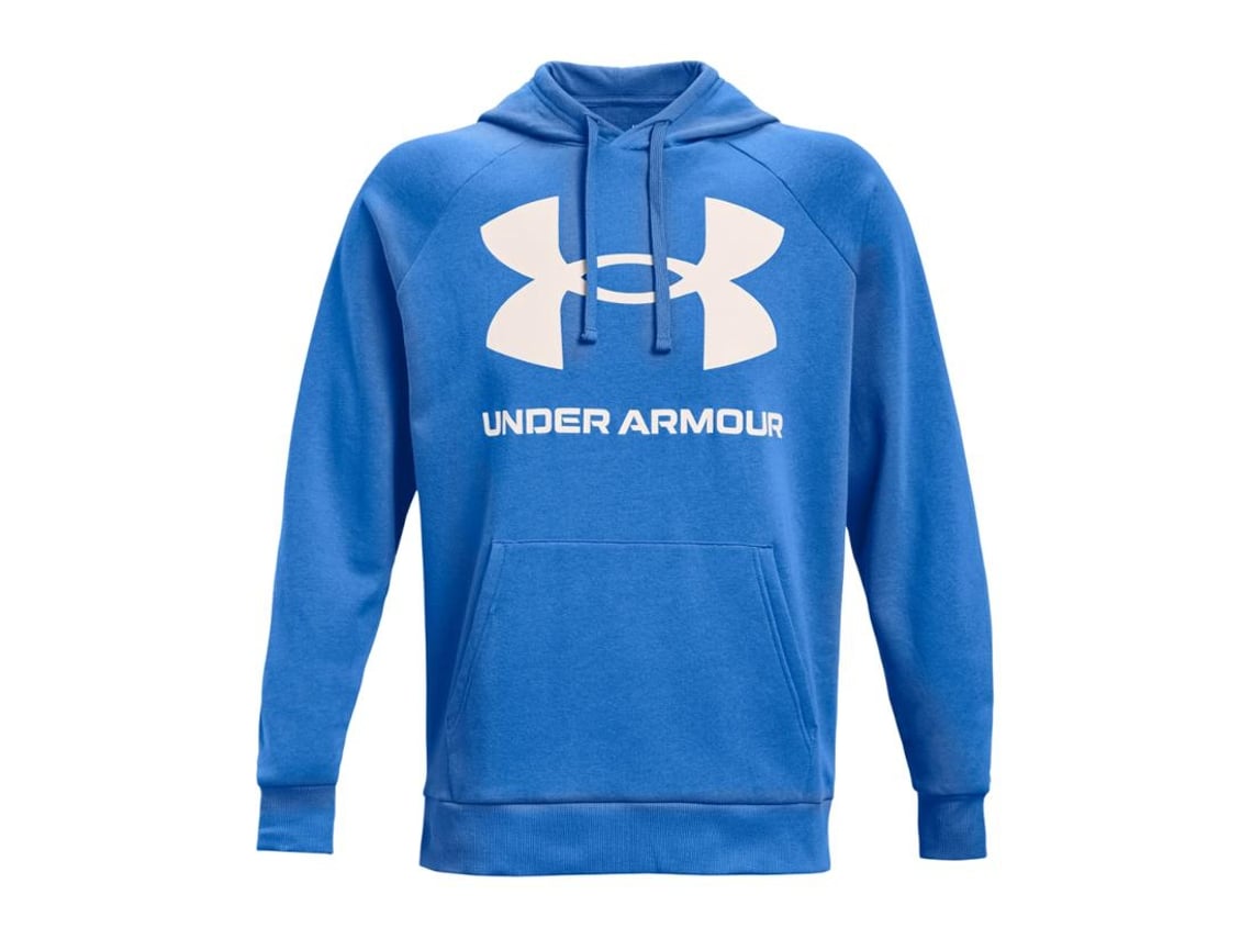 Under Armour' Men's Rival Fleece Big Logo Hoodie - Tech Blue Light Heather  / Indigo