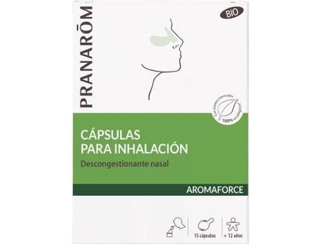 Descongestionante nasal para Inalação Aromaforce Bio  15 cápsulas