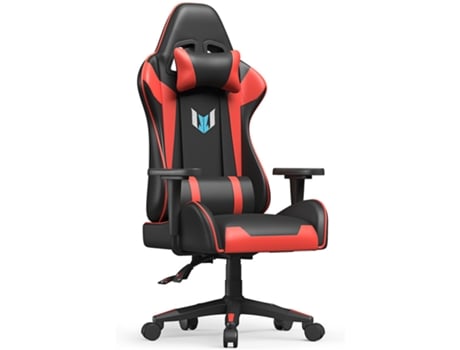 Cadeira Gaming RACINGREAT Modelo BNEW (Até 115KG - Elevador a Gás Classe 3 - Braços Fixos - Inclinação 90-155 graus - Preto vermelho)