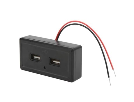 Yosoo painel de tomada de energia usb, painel de carregador usb duplo para rv, entrada 12-24v, modificação universal à prova dágua YOSOO