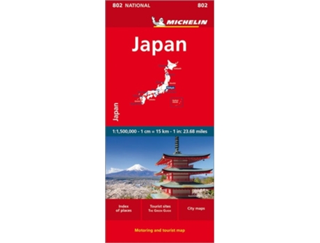 Livro Japan - National Map 802 de Michelin (Inglês)