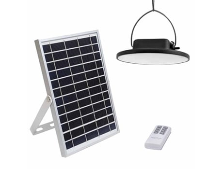 Lâmpada Suspensa Solar ELEDCO 1 Lâmpada Luz Neutra 4000K Controle Remoto Autonomia 8-15 Horas