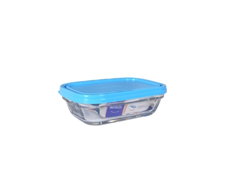 Lancheira Retangular com Tampa Duralex Freshbox Azul 400 Ml