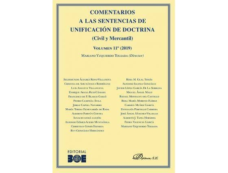 Livro Comentarios a las sentencias de unificación de doctrina 11 : civil y mercantil 11, 2019 de Mariano Yzquierdo Tolsada (Espanhol)