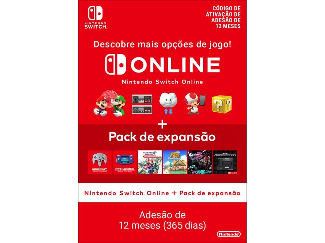 Opções de adesão, Nintendo Switch Online