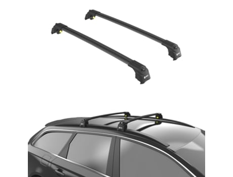 Barras de Telhado Air-2 Audi A6 Avant C8 2019 2020 2021 2022 2023 2024 Integrated Rails Preto TURTLE