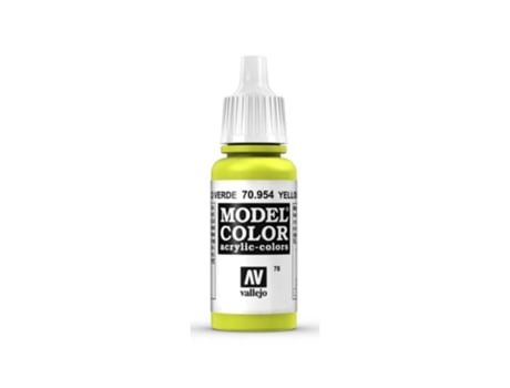 Tinta Acrílica Mate 17 Ml ACRYLICOS VALLEJO 954 Amarelo Verde