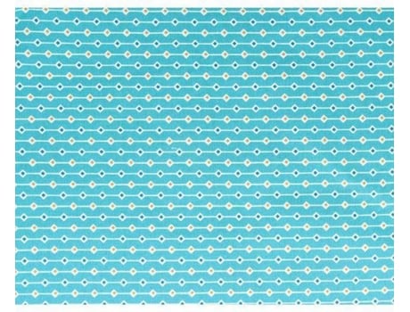 Tela de Algodão CRAFTY COTTON  (55 x 45 cm - Azul Claro Laranja e Azul)