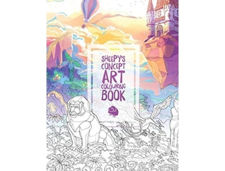 Livro MrSuicideSheeps Concept Art Colouring Book de Sheepy (Inglês)