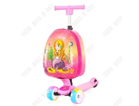 Mala Ajustável de Criança TECH DISCOUNT Carrinho Scooter Td Roda Universal Altura Estampado Multicor