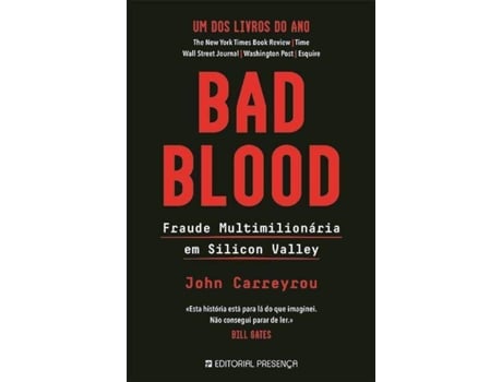 Livro Bad Blood de John Carreyrou (Português)