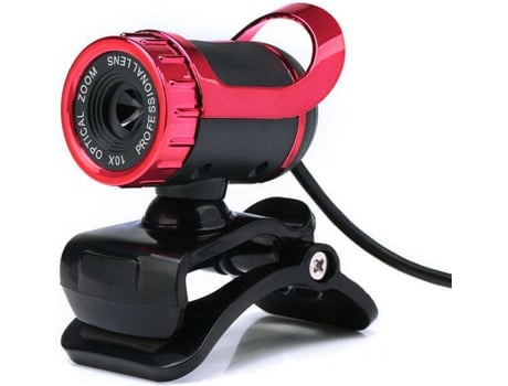 Webcam HDTOSNER A859 480P - Full HD (Vermelho)