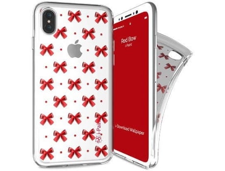 Capa I-PAINT Trendy Bow para iPhone X/XS - Laços Vermelhos