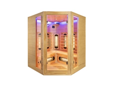 Sauna GLOBAL RELAX Dharani S4 (Madeira - 150x150x190 cm)