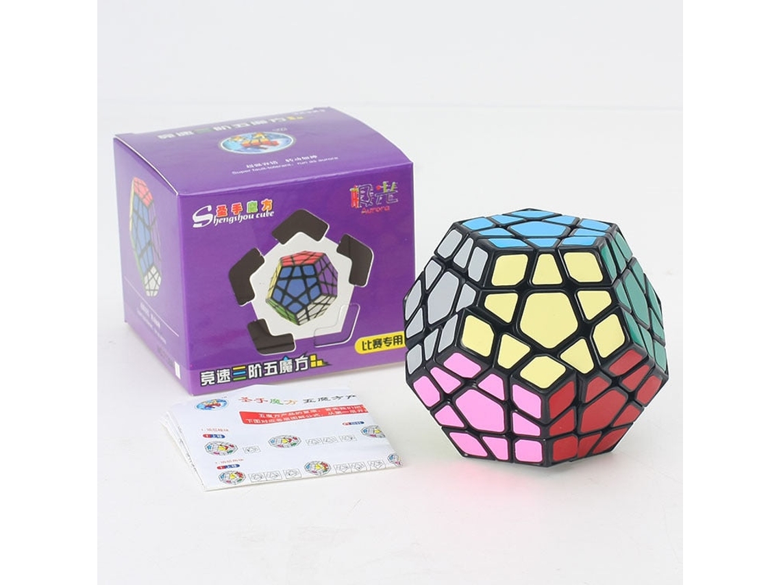 Cubos Mágicos Megaminxes Brinquedo Dodecaedro de 12 Faces 3X3 Megaminx  Preto