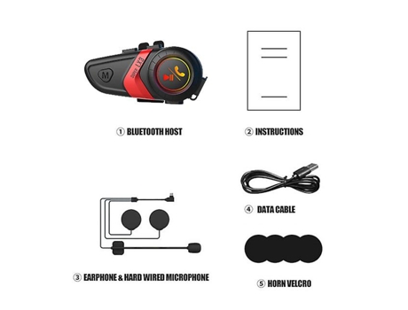 Kit M os Livres Lx3 Motorcycle Helmet Bluetooth Bluetooth Red