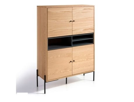 Aparador Alto Madera Modelo Mar MOMMA HOME (Roble - Aglomerado -103,4x39,6x143,8 cm)