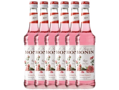 Licor MONIN Schnapp Monin Sirope Rosas Rose Sem Álcool (0.7 L - 6 unidades)