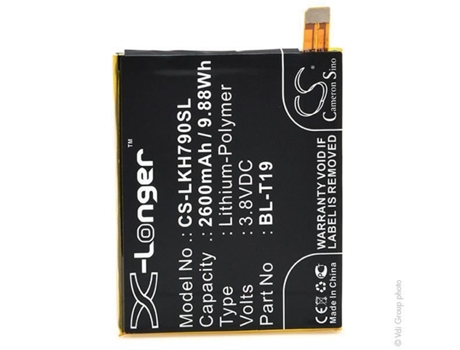 Bateria Telefone Smartphone Gsm 3.8V 2600Mah Bl-T19; Blt19