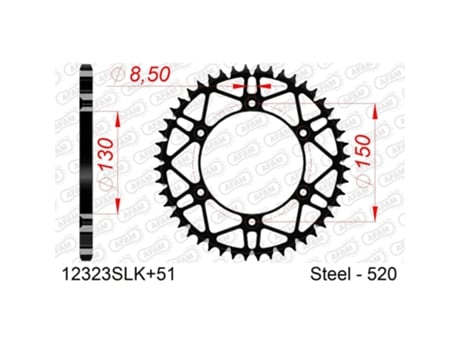 Roda Dentada AFAM 520 51 Dents