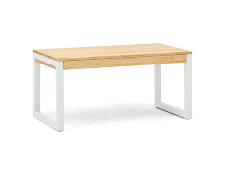 Mesa de Centro BOX FURNITURE iCub (Branco - Madeira e Aço - 120 x 50 x 52 cm)