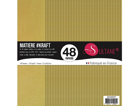 48 Papéis Kraft Scrapbooking 110G/M2 A: 30,5 cm Sultane