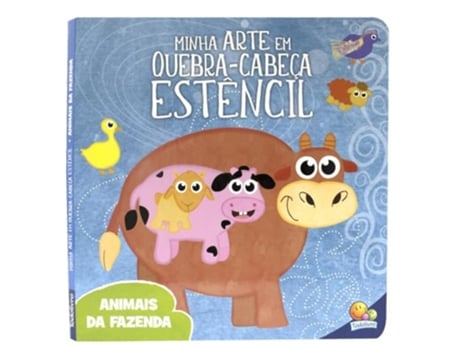 Livro Minha Arte Em Quebra - Cabeça Estêncil Animais Da Fazenda de Little Pearl Books (Português)