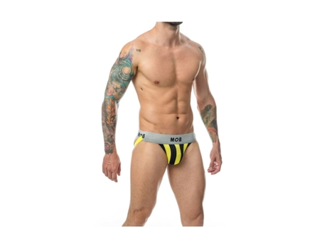 Tanga MOB EROTICWEAR Amarelo Preto XXL